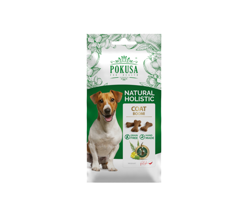 Biscuiti recompensa caini Natural Holistic Coat Boom 50 g