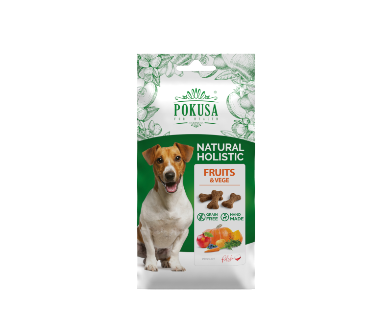 Biscuiti recompensa pentru caini Natural Holistic Fructe & Legume 50 g