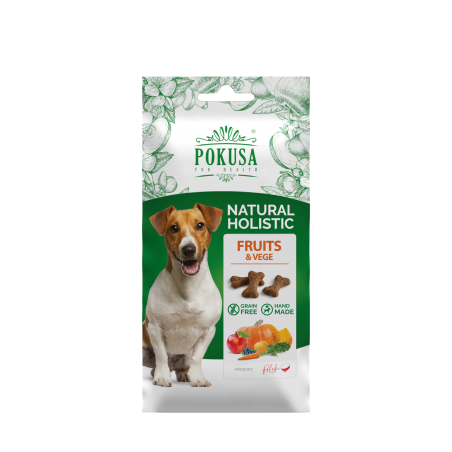 Biscuiti recompensa pentru caini Natural Holistic Fructe & Legume 50 g