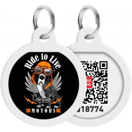 Medalion identificare caini WAW DOG Smart ID Ride To Live