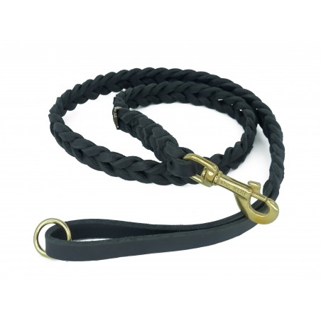 Lesa din piele naturala impletita pentru caini