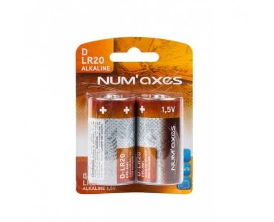 Set 2 baterii alcaline Num'Axes 1,5-V D LR20
