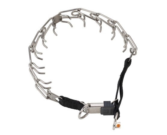 Zgarda profesionala Ultra-Plus Hermann Sprenger ClicLock Inox pentru dresaj canin