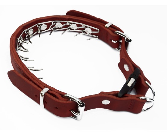 Zgarda de forta reglabila din piele naturala ABC Sport Klin Germany pentru dresaj canin