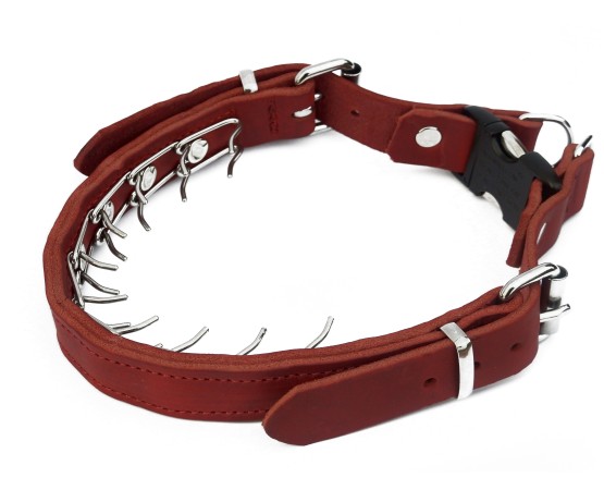 Zgarda de forta reglabila din piele naturala ABC Sport Klin Germany pentru dresaj canin