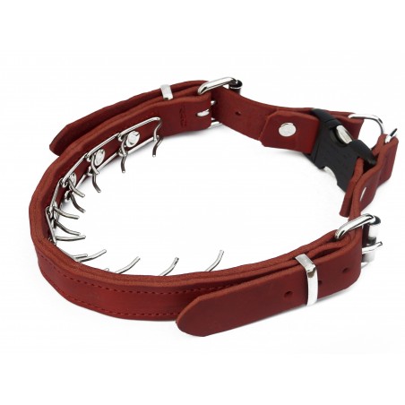 Zgarda de forta reglabila din piele naturala ABC Sport Klin Germany pentru dresaj canin
