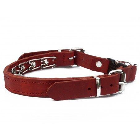 Zgarda de forta reglabila din piele naturala ABC Sport Klin Germany pentru dresaj canin
