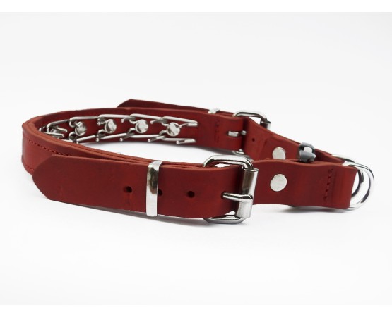 Zgarda de forta reglabila din piele naturala ABC Sport Klin Germany pentru dresaj canin
