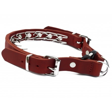 Zgarda de forta reglabila din piele naturala ABC Sport Klin Germany pentru dresaj canin