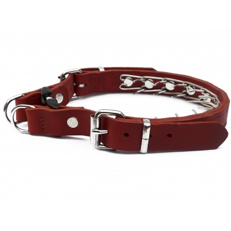 Zgarda de forta reglabila din piele naturala ABC Sport Klin Germany pentru dresaj canin