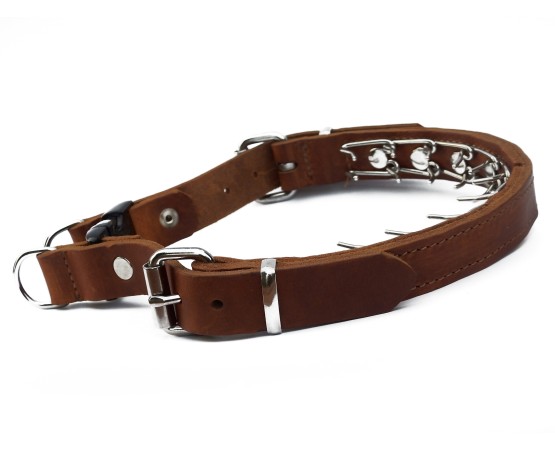 Zgarda de forta reglabila din piele ABC Sport Klin Germany pentru dresaj canin