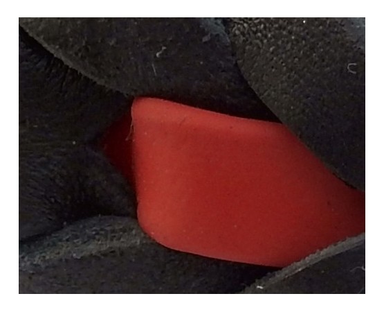 Zgarda impletita pentru caini , din piele in combinatie cu Biothane