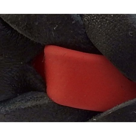 Zgarda impletita pentru caini , din piele in combinatie cu Biothane