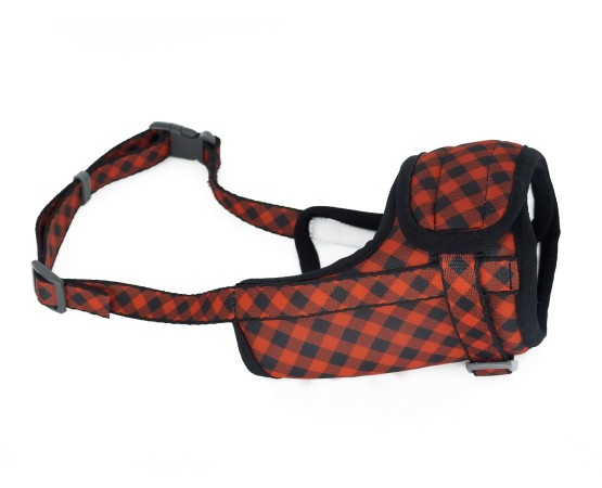 Botnita ajustabila WAWDOG Red Plaid pentru caini