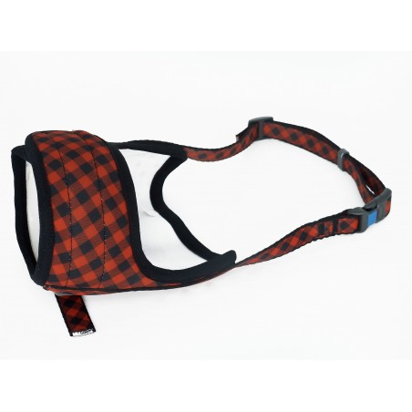 Botnita ajustabila WAWDOG Red Plaid pentru caini