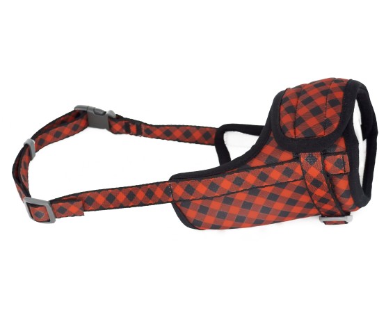 Botnita ajustabila WAWDOG Red Plaid pentru caini