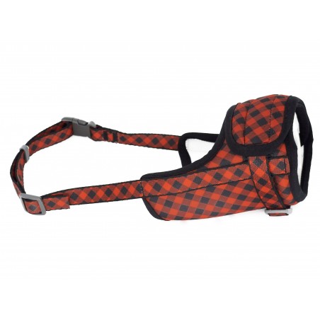 Botnita ajustabila WAWDOG Red Plaid pentru caini
