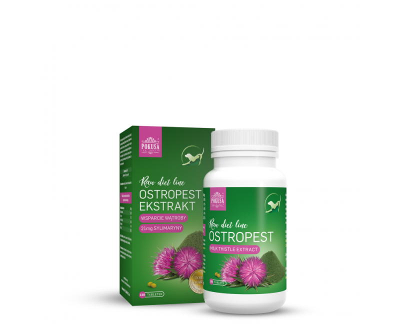 Supliment profesional RawDietLine Milk Thistle Extract 120 tablete pentru caini