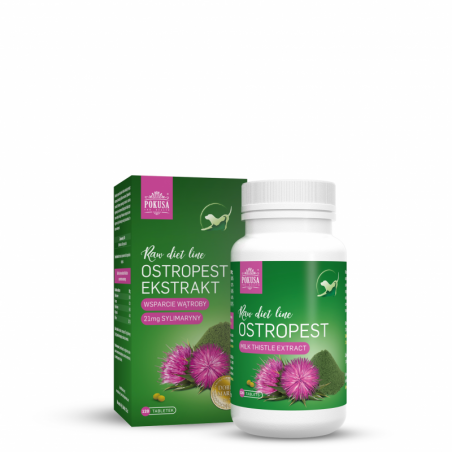 Supliment profesional RawDietLine Milk Thistle Extract 120 tablete pentru caini