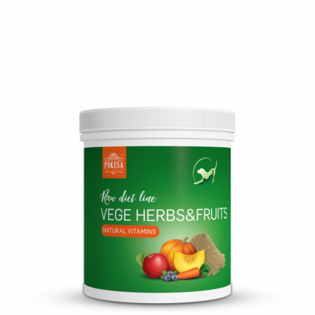 Supliment profesional RawDietLine VegeHerbs&Fruits 200 g pentru caini