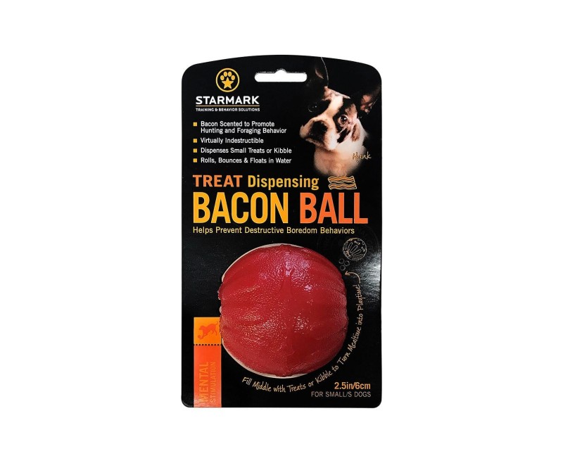 Starmark TreatDispensing Bacon Ball M pentru caini