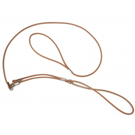 Lesa profesionala din piele rotunda pentru prezentare caini expozitii