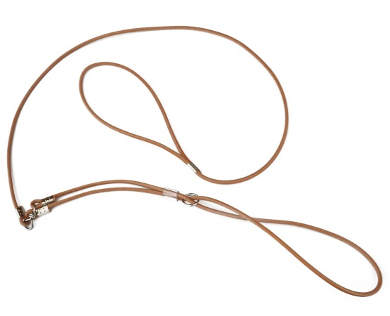 Lesa profesionala din piele rotunda pentru prezentare caini expozitii