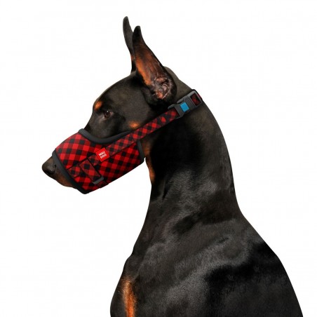 Botnita ajustabila WAWDOG Red Plaid pentru caini