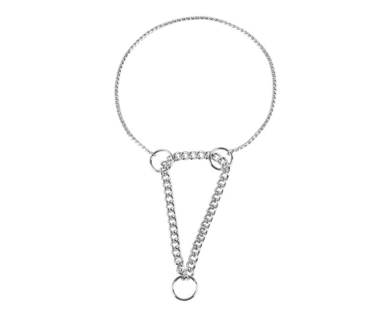 Zgarda snake semi strangulanta pentru caini de show 3,5 otel cromat