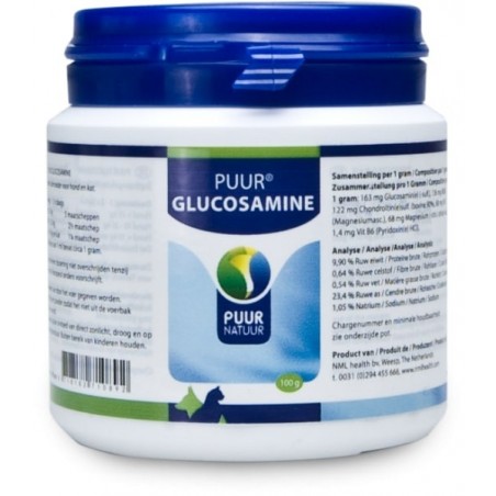 Supliment natural Puur® Glucozamina 100 g pentru articulatii caini