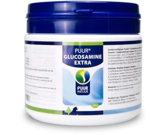 Supliment natural Puur® Glucozamin Extra 250 g pentru articulatii caini