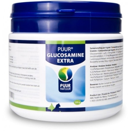 Supliment natural Puur® Glucozamin Extra 250 g pentru articulatii caini