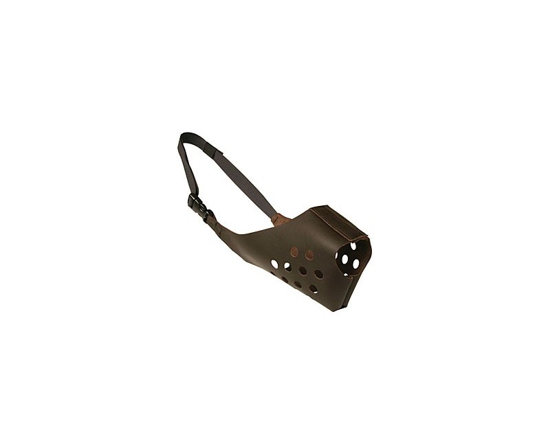 Botnita din piele naturala maro  Difac Ring T0 pentru caini