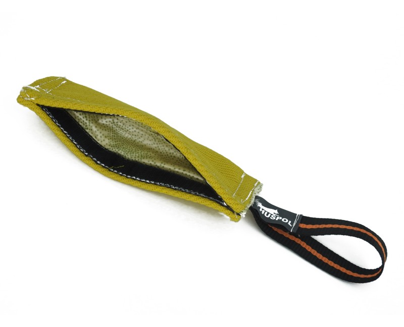 Tug tip buzunar Huspol din material francez pentru dresaj canin