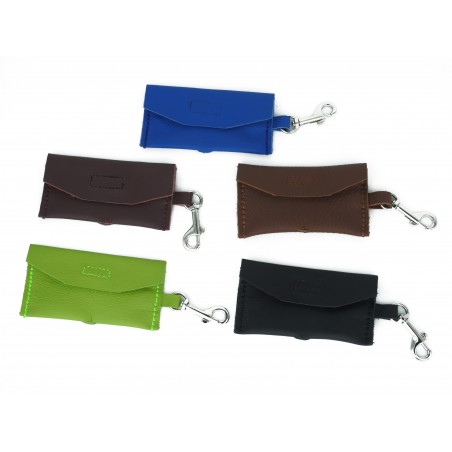 Saculet din piele naturala nappa pentru pungi igienice caini