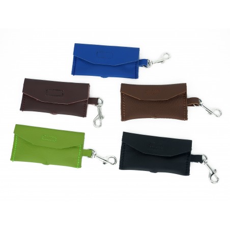 Saculet din piele naturala nappa pentru pungi igienice caini