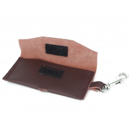 Saculet din piele naturala nappa pentru pungi igienice caini