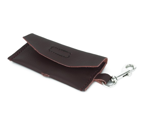 Saculet din piele naturala nappa pentru pungi igienice caini