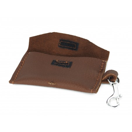 Saculet din piele naturala nappa pentru pungi igienice caini