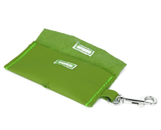 Saculet din piele naturala nappa pentru pungi igienice caini