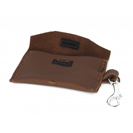 Saculet din piele naturala nappa pentru pungi igienice caini