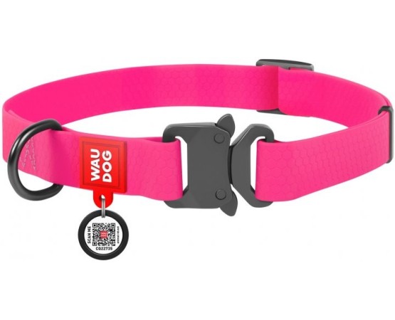 Zgarda reglabila pentru caini WAW DOG Watreproof with QR Passport