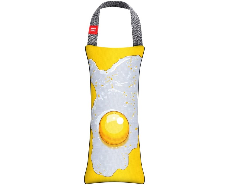 Jucarie tip tug WAUDOG FUN with squeaker ,, Fried Egg '' M pentru caini