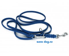 Lesa reglabila de lux Royal Blue pentru dresaj canin