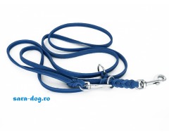 Lesa reglabila de lux Royal Blue pentru dresaj canin