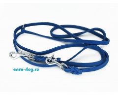 Lesa reglabila de lux Royal Blue pentru dresaj canin