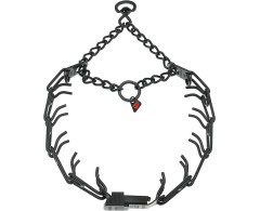 Zgarda profesionala Hermann Sprenger® cu Click Lock si inel pivotant 3,2 mm Inox Negru pentru dresaj canin .
