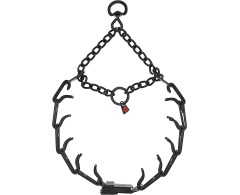 Zgarda profesionala Hermann Sprenger® cu Click Lock si inel pivotant 3,2 mm Inox Negru pentru dresaj canin .