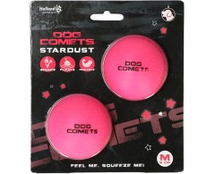 Set 2 mingii Dog Comets Ball Stardust Pink M pentru caini
