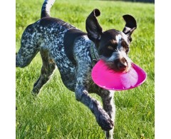 Moby Frisbee Soft Fluorescent Orange pentru caini